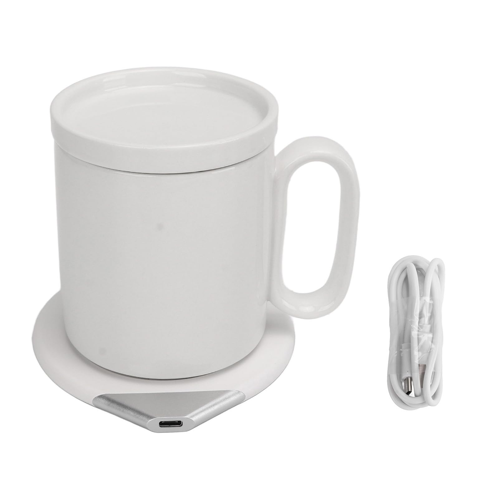Cargador eléctrico para calentar tazas, 350 ml, carga inalámbrica de tazas, alta seguridad, calentador de tazas, cargador de teléfono (enchufe europeo)