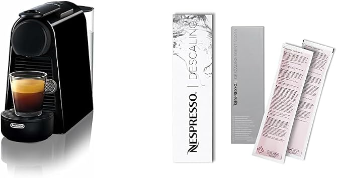 Nespresso Essenza Mini Espresso Machine by DeLonghi, Piano Black Descaling Kit