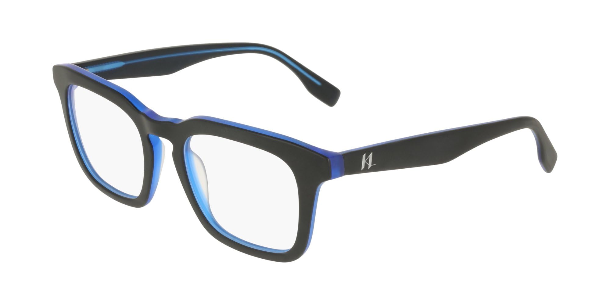KARL LAGERFELD KL6280 okulary przeciwsłoneczne matowe czarny/niebieski bilayer 50/20/145 męskie