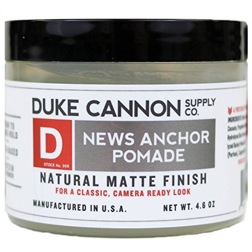 Duke Cannon Supply Co. - News Anchor Pomade, Sandalwood and Hint of Citrus (4.6 oz) Medium-to-Strong Hold Pomade with Natural Matte for All Types of Hair - Sandalwood and Hint of Citrus