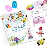 【CADEAU RAFFINÉ】Pochoirs en papier spécialement conçus pour les stylos d'impression 3D. Divers motifs de dessins animés adorables adaptés à vos enfants, pour améliorer leur capacité d'imitation, leur imagination et leur aptitude à peindre.