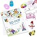 Vomika 3D Pen Printing Drawing Book, Reusable Colored 40 Pattern Thick Paper Templates with Two Clear Plate, 3D Painting Graffiti Stencils for DIY Gifts