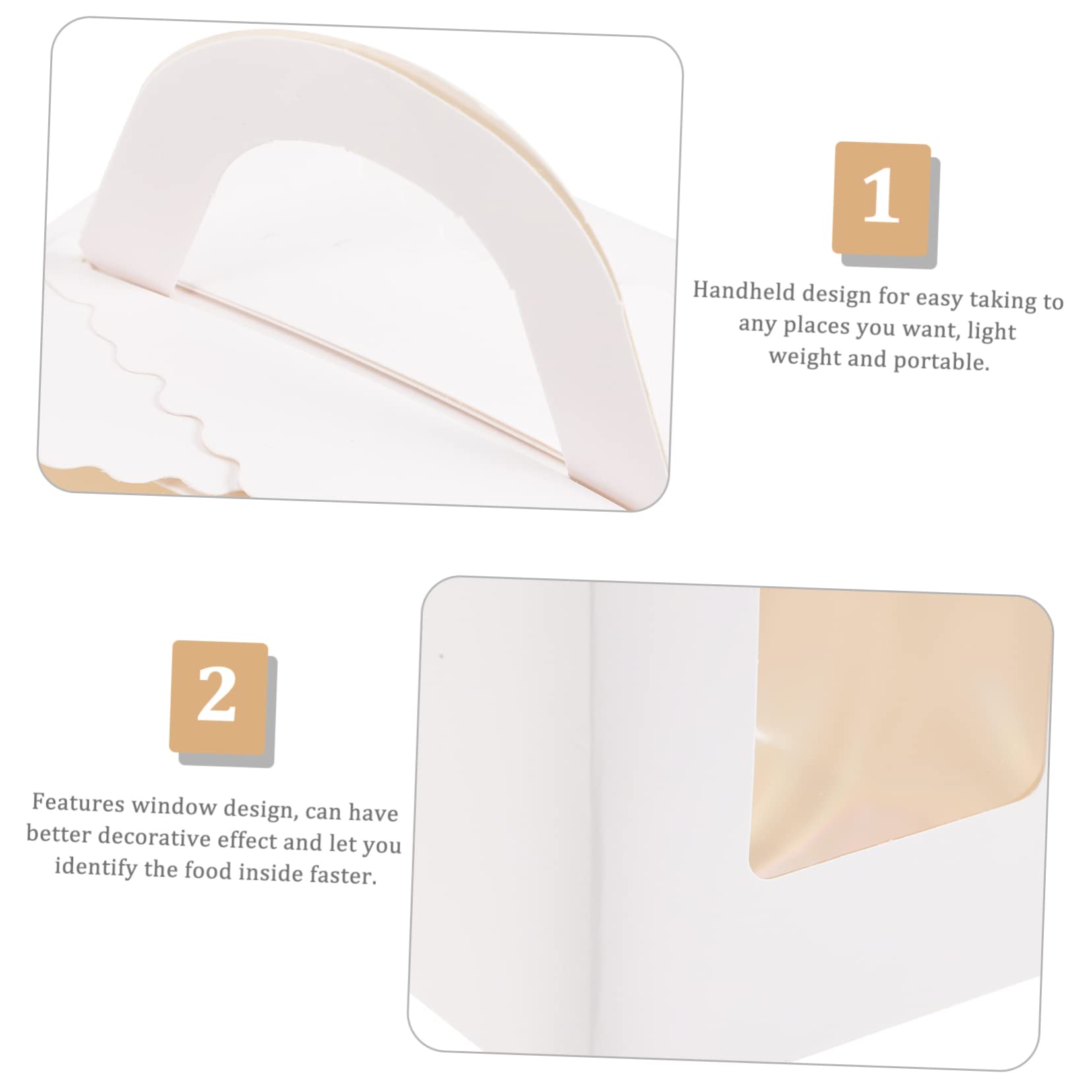 Alipis Tall Paper Bakery Boxes with Window Bulk Cake Boxes for Wedding Party Dessert Storage