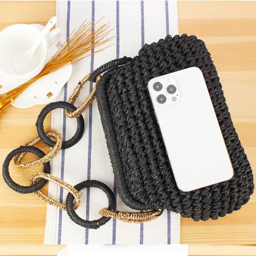 Bolso de Playa Straw para Mujer Tote Handbag Vacaciones miniatura 2