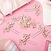 Yeshone 5 Pieces Wedding Hair Comb Bridal Hair Pins Crystal Pearl Hair Accessories Rhinestone Flower Hair Piece for Wedding Bride Women(Gold)