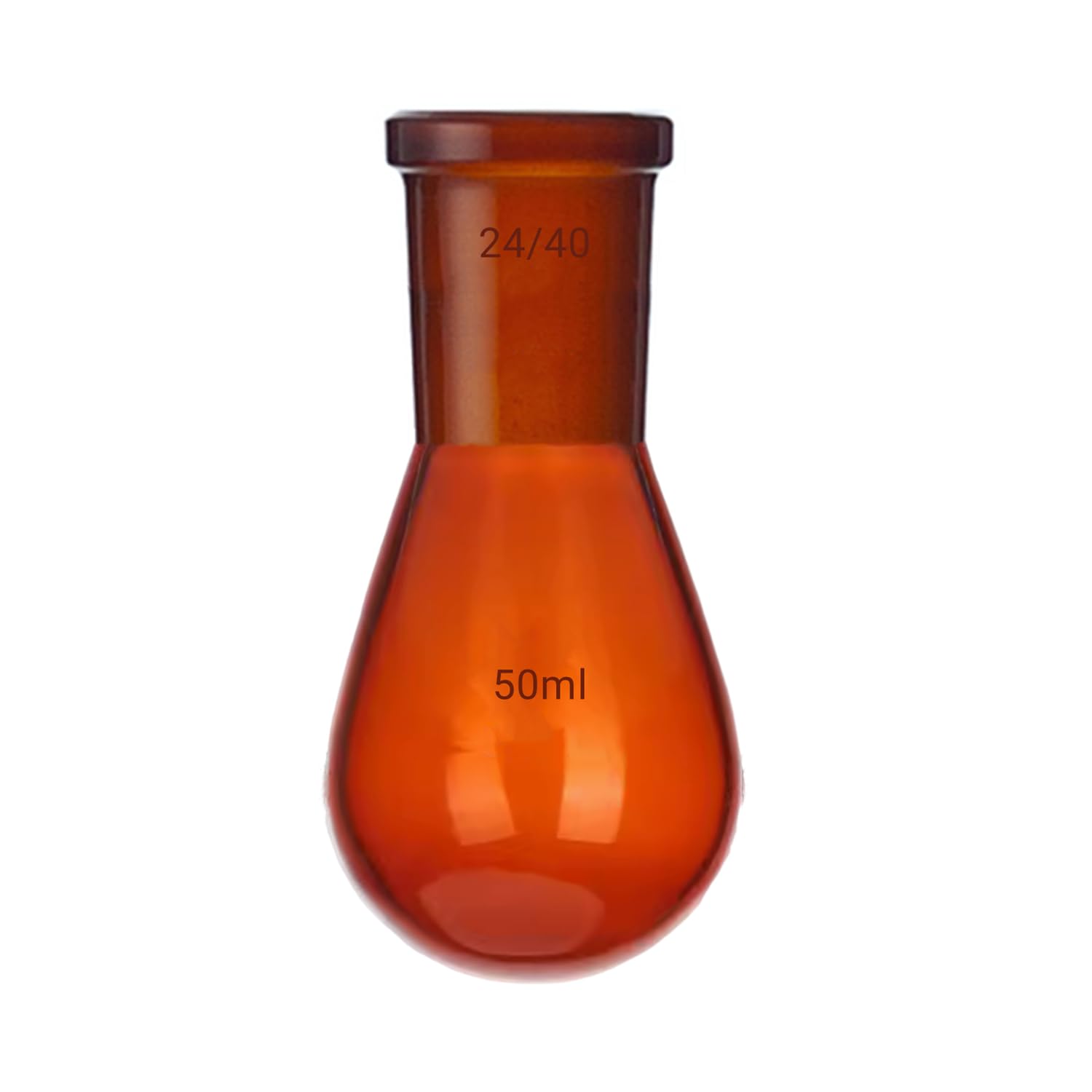 24/40 Amber Glass Recovery Flask Brown Rotary Evaporator Kjelda Bottle Lab Glassware (500mL)