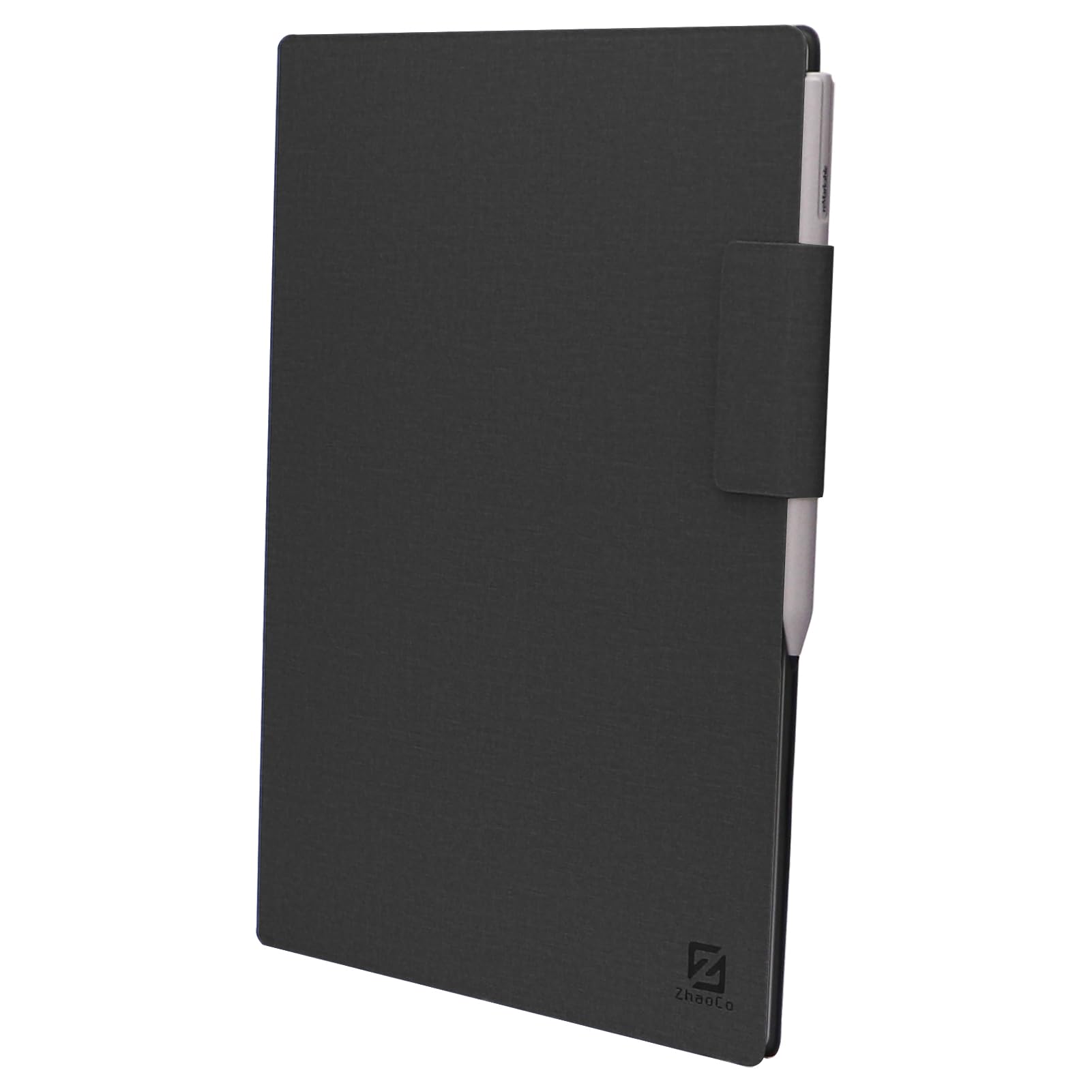 ZhaoCo Case for reMarkable Paper Pro Tablet 11.8 inch 2024, PU Leather Slim Lightweight Book Folio Stand Protective Magnetic Cover - Black