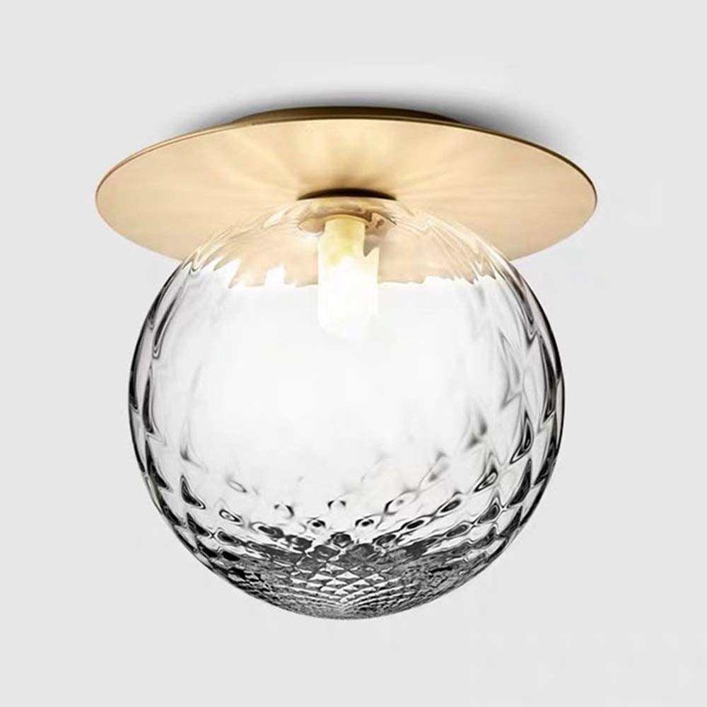 Plafonnier verre dôme moderne or pour une ambiance de chevet cosy