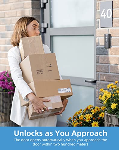 Image of LaView Smart Lock + Connect Wi-Fi Bridge, Enabled Connect WiFi & Bluetooth Smart Door Lock, Wireless & Keyless Entry Door Lock, Fits Your Existing Deadbolt, Compatible with Alexa & Google Assistant