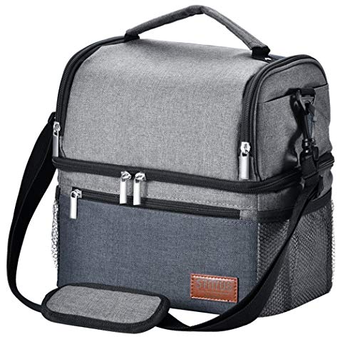 Insulated Lunch Bag, STNTUS Leakproof Cooler Lunch Box with Ice Pack and Strap