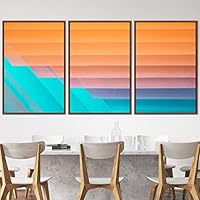 3 Piece Framed Canvas Wall Art Abstract Cool Line Canvas Prints Home Artwork Decoration for Living Room,Bedroom - 16