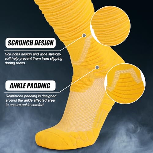 Valcatch Scrunch Football Socks for Men & Women Extra Long Padded Athletic Socks Knee High Stocking Soccer Baseball Socks3