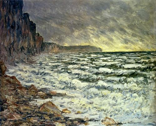 Tableau impressions d'art mural vintage Monet Fécamp pour habiller grand mur