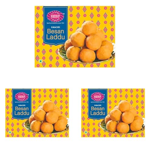 Image of Karachi Bakery Besan Ladoo 400gm | Indian Mithai | Delicious Sweet (Pack of 3)