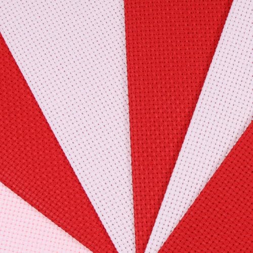 Image of KCS 6 pc of 12 inch x 18 inch(30cmx45cm) 14CT Counted Cotton Aida Cloth Cross Stitch Fabric (Pink+Red)