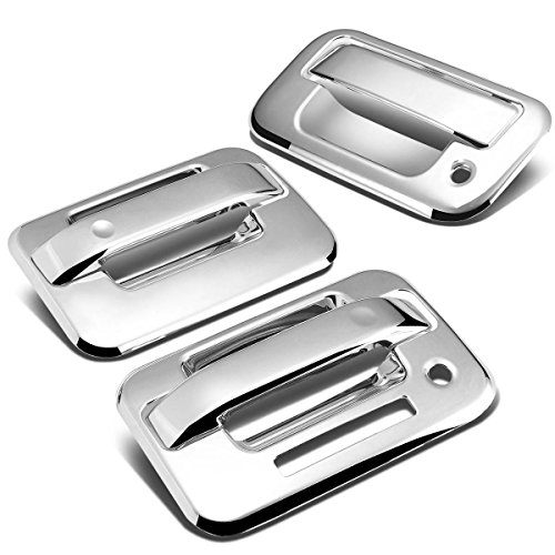 TX Racing Tailgate w/Keyhole+Door Handle Cover w/Keypad (Chrome) for Ford F-150 2004-2014 2 Door Model