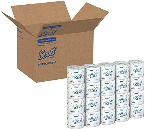 Scott Essential Professional Bulk Toilet Paper for Business (13607), Individually Wrapped Standard Rolls, 2-PLY, White, 20 Rolls/Convenience Case, 550 Sheets/Roll (Limited Edition)