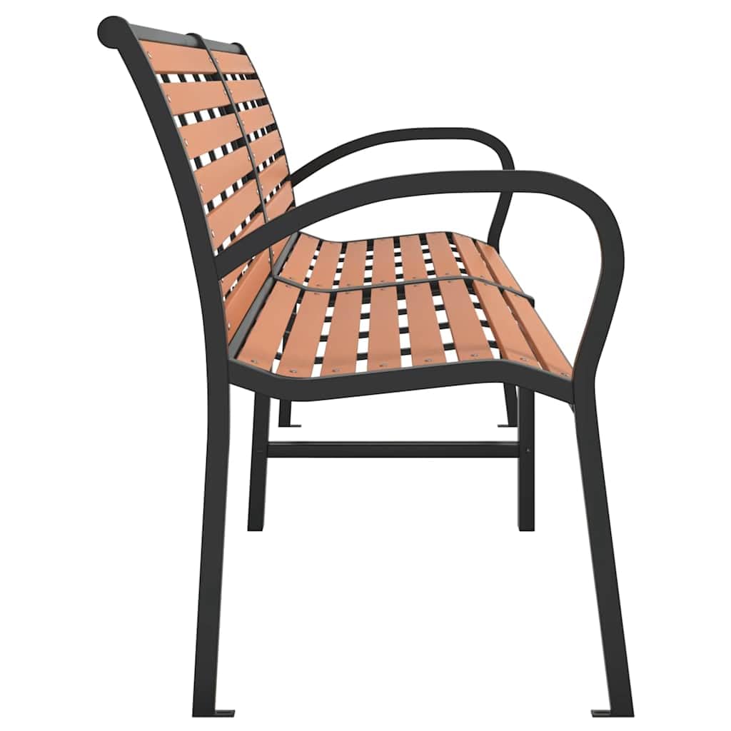 Fengshui Ławka ogrodowa brązowa 231 cm drewno stal