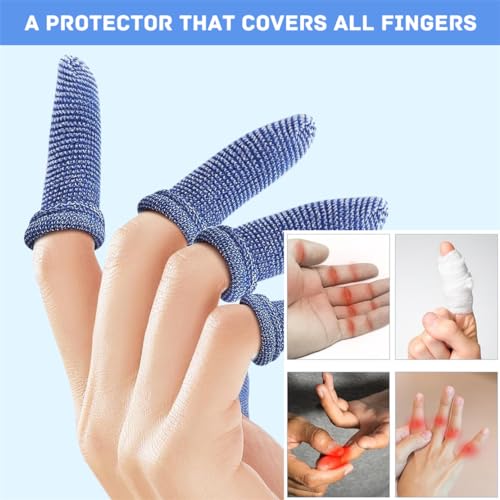 Fingerverband Fingerlinge 30 Stück Dehnbar Fingerschut Fingerpflaster Atmungsaktive Finger Bobs Fingerbandagen für Finger Verstauchungen Garten Arbeit Küche, Blau