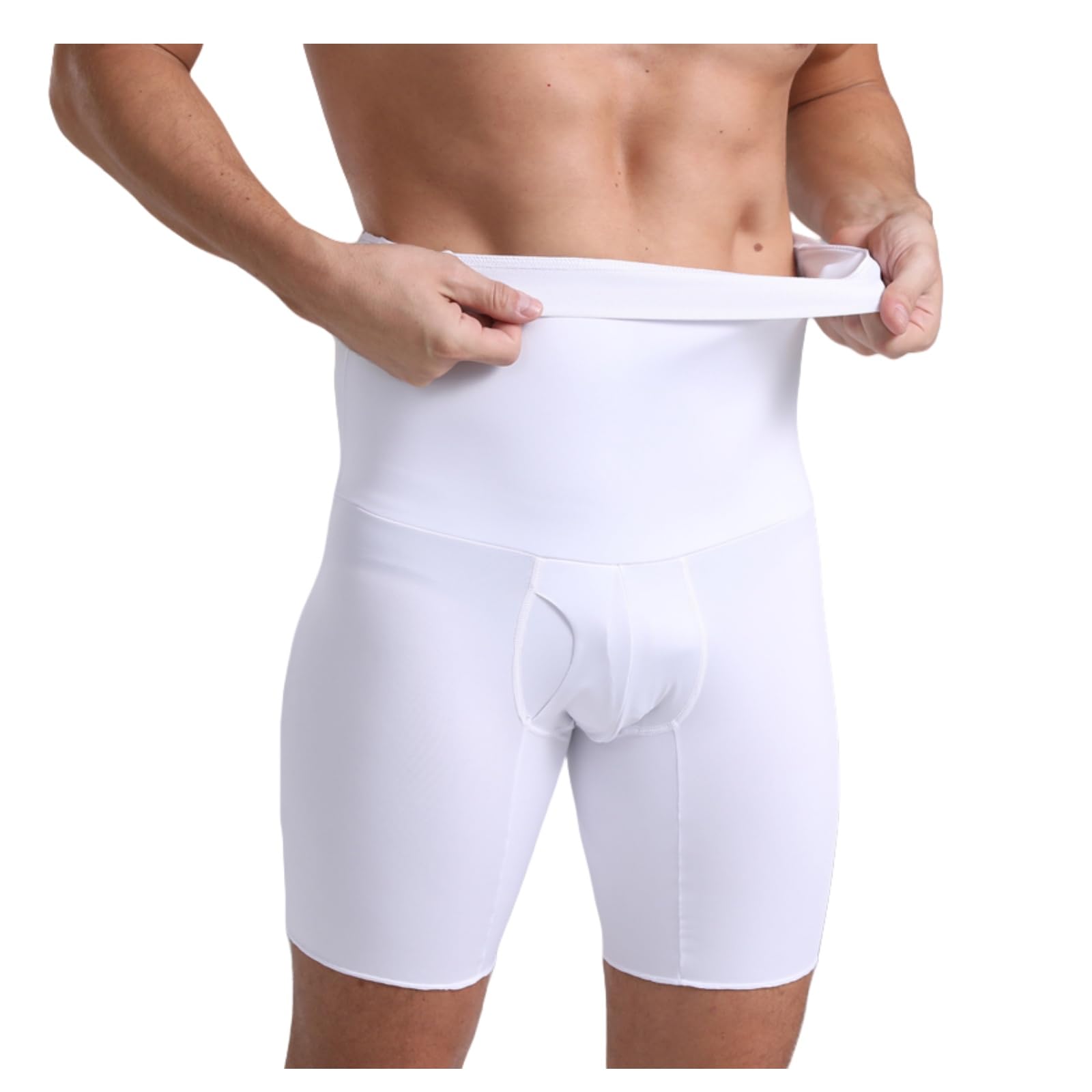 Pantalones cortos con control de abdomen ropa interior moldeadora y pantalones de compresión blanca 6