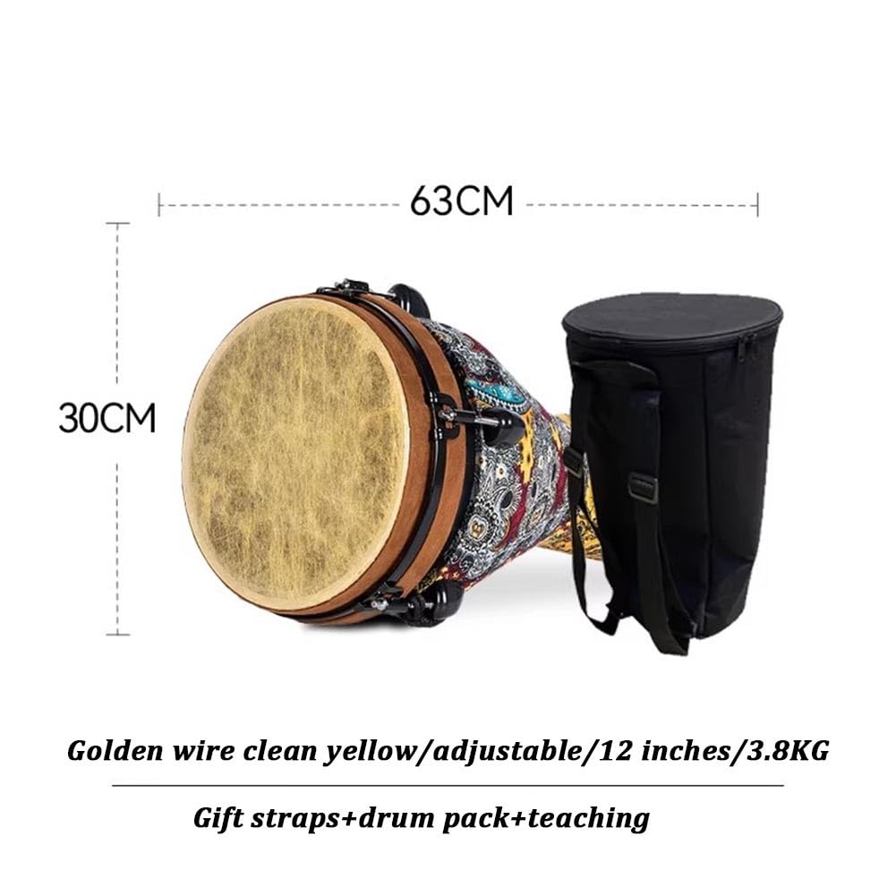 Djembe Da 12 Pollici Accordato Meccanicamente, Djembe A Mano In Fibra Di Carbonio, Tamburo Africano Professionale(#7)