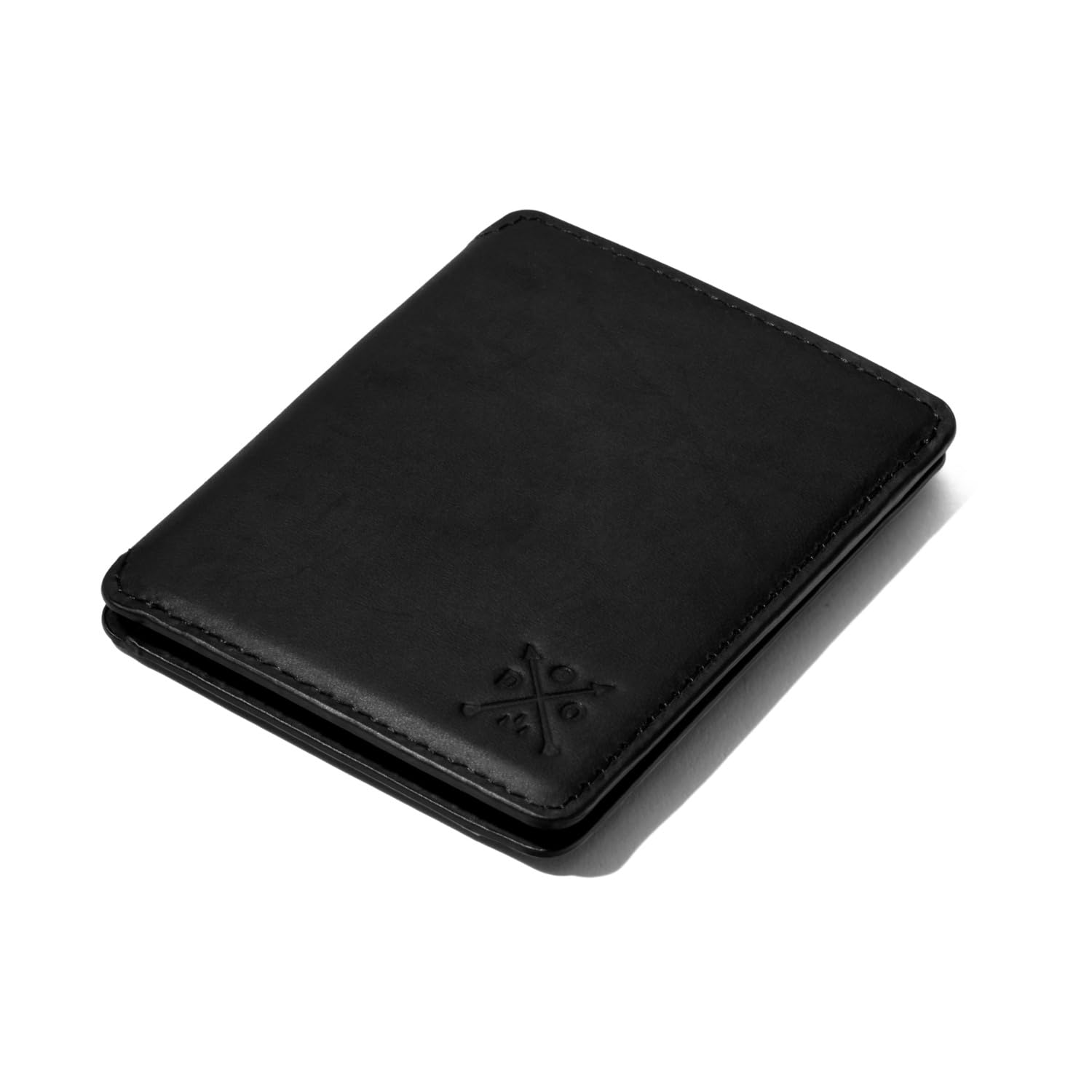 CLOUD Wallet Slim Minimalist ā Magnetic Closure, Lightweight Design, Quick Access Pull Tab - Top Grain Leather Front Pocket Wallet (Black)