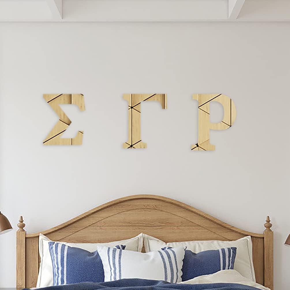 Wooden Greek Letters, Unfinished 12 Inch Alphabet for DIY Crafts, Wood Letters Wooden Alphabets Letter Craft Pieces for DIY Display Decor Phi Letter