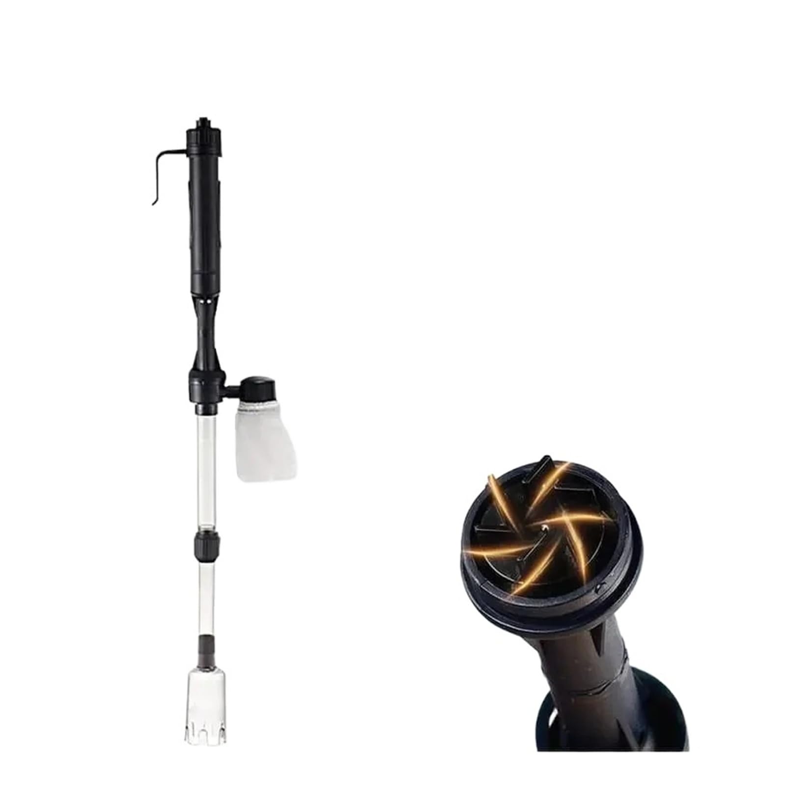 Siphon d'aquarium à Aspiration puissante, Nettoyeur de Sable, Nettoyeur de Sable, changeur d'eau de Gravier sous Vide, Filtre de Siphon 220V(European Standard)