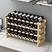 SogesHome Flaschenregal Weinregal Stapelbares Weinregale 4-Tier Weinlagerung für 32 Flaschen Weinständer Flaschenständer Weinlagerschrank aus Holz
