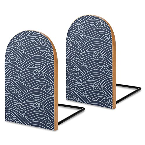 2 Puntas de Libro,sujetalibros japoneses Tradicionales de Madera de la...