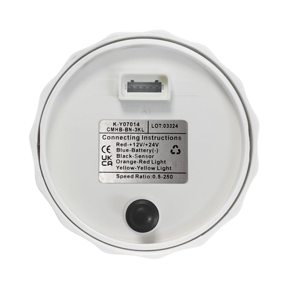 KUS 85MM Tachymètre Diesel 3000 RPM Compteur Jauge avec Compteur Horaire avec Rétroéclairage 12Volts 24V pour Bateau Tracteurs Pelle Chariot Élévateur