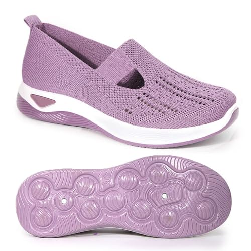 Image of Orthopedic Walking Shoes for Women,2026 New Orthowalkway Womens Shoes,Woven Orthopedic Breathable Walking Sneaker Non-Slip Arch Support Slip on Shoes