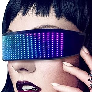 App Full-Color Luminous Glasses Customized Flashing Messages Animation LED Bluetooth Birthday Party Glasses Cheer Props