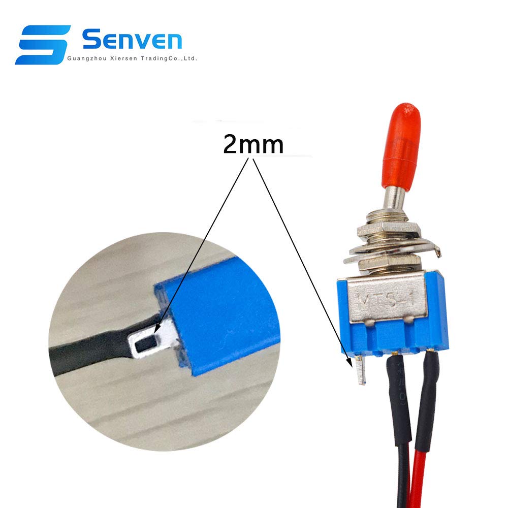 Interruttore A Levetta Pre-Cablato - 5 Pezzi ON-OFF SPST Per Auto, Barche, Cruscotti - Foto 6