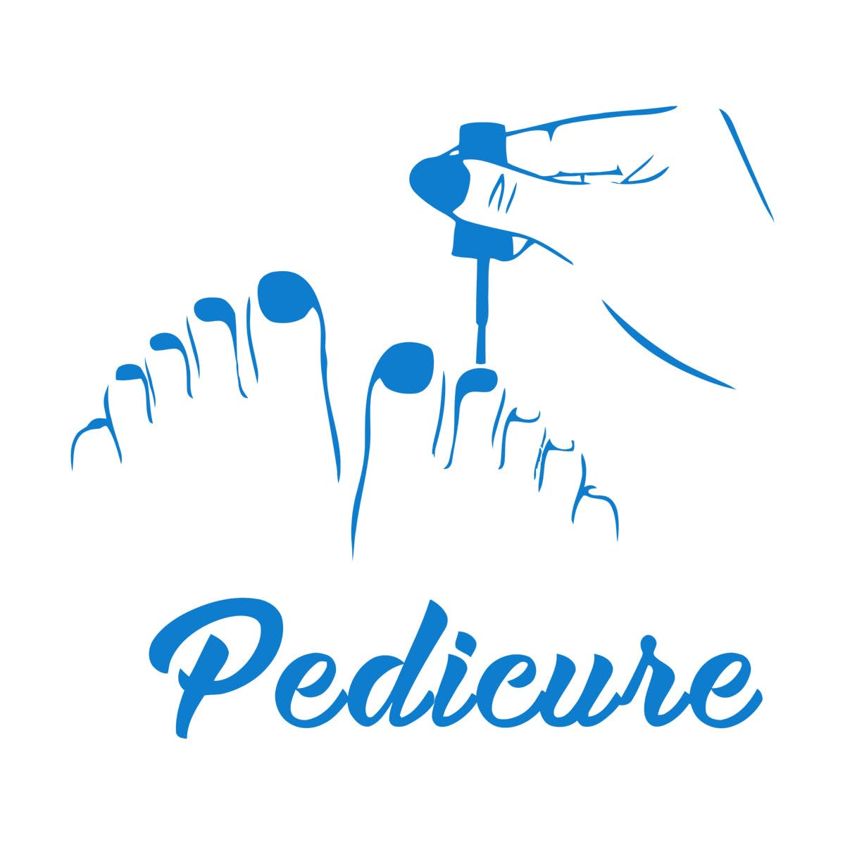 Pedicure Nail Art Design Wall Sticker Manicure Nail Salon Vinyl Decals Pedicure Nails Make Up Wall Window Poster Décor Extra Large - 70x77cm — image 1
