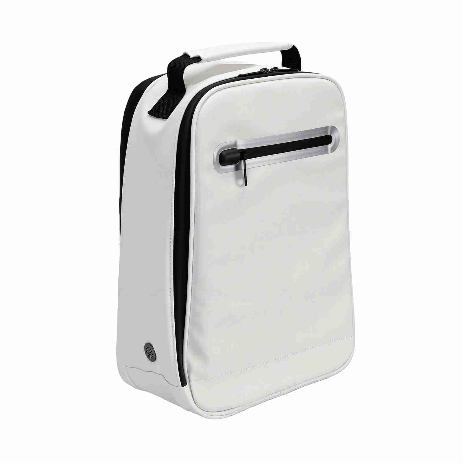 Golf-Schuhtasche mit Reißverschluss, Wasserdichter Träger für Outdoor-Sportreisen, Weißes PU-Leder, 1 Einheit