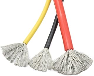 WALNUTS 10 Metros/Lote Cable eléctrico de Silicona Suave Resistente al Calor 8 10 12 14 16 18 20 22 24 26 28 30 AWG 5M Rojo y 5M Blanco, Negro, Verde, Rojo (Color : Black, Size : 16AWG)