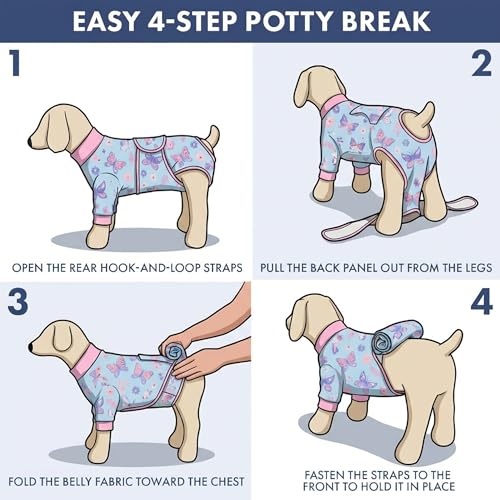 Image of Spark Paws Dog Recovery Suit - Surgical Onesie After Surgery, Male & Female