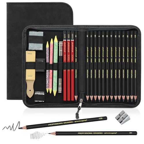 Heshengping Sketching and Drawing Pencils Set (26pcs)
