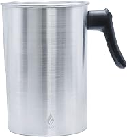AGLARY 3L Aluminum Candle Wax Melting Pot - Double Boiler Pitcher with Heat-Resistant Handle & Dripless Spout, Holds 4lbs Wax