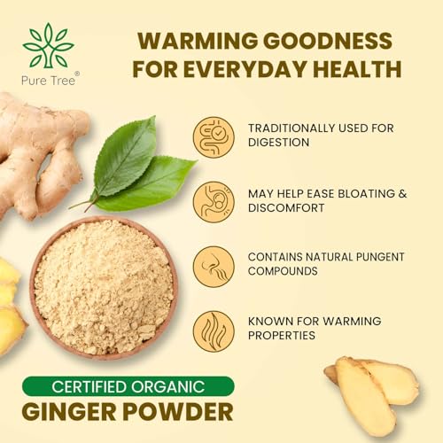 Image of Pure Tree Certified Organic Adrak Powder | 100 g | Sonti Dry Sonth Powder - Saunth | Allam Powder Ginger Powder For Cooking | Gluten Free Sukku Podi