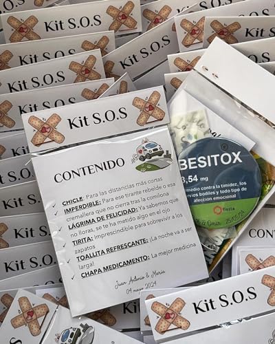 KIT PRIMEROS AUXILIOS BODA. Detalle divertido para tus invitados. 20 unidades. BODA y Eventos