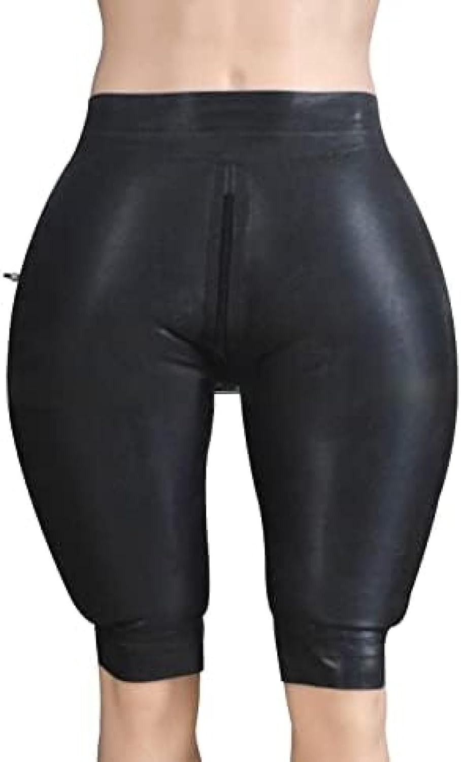 Black Inflatable Sexy Latex Boxer Shorts with Front Zipper Rubber Underpants,Custom Color,3X-Large