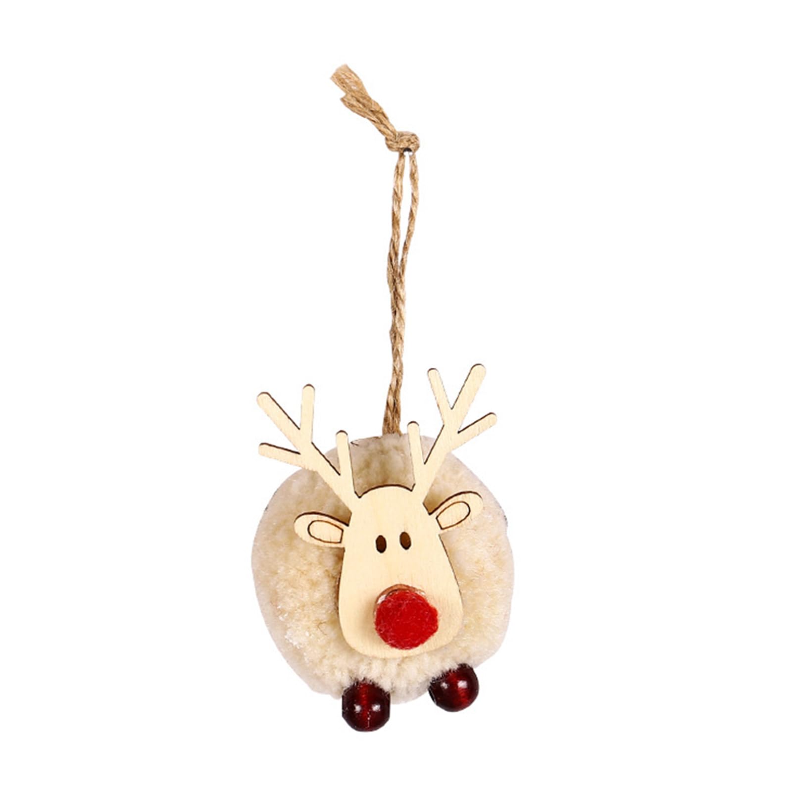 Christmas Festive Decorations Felt Deer Pendant Creative Elk Lamb Pompoms Christmas Tree Pendant Gift Felt Deer