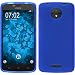 Produktbild PhoneNatic Case kompatibel mit Lenovo Moto C - blau Silikon Hülle matt + 2 Schutzfolien