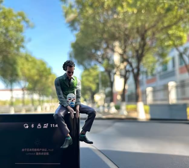 Image of YOURKARTS.COM Joker Dashboard Figurine 5.5-Inch Villain Model with Iconic Grin | Desk or Shelf Showpiece, Comic Fan Gift or Display Prop /Trending Car Accessories