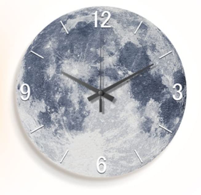 Moon Light Sandstone Wall Clock, Modern Light, Luxury Clock, Wall Clock Living Room, Table Hanging Wall, Restaurant High-end Moon Decorative Clock, Household Creative Clock, Wall Lamp
