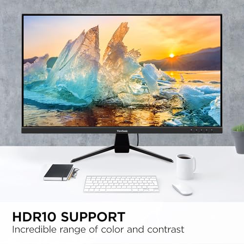 Image of ViewSonic VX3267U-2K 32 Inch 1440p Monitor, IPS Display with 65W USB-C and HDR10 for Ultimate Home Entertainment, Eye Care Technology, Ultra-Thin Bezels, HDMI, and DisplayPort Inputs
