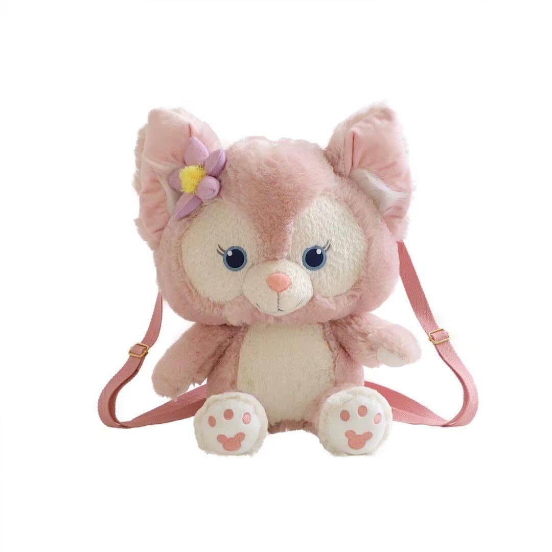 Laarnt Cartoon Fox Plush Bag Fox Animal Shoulder Bag Backpack