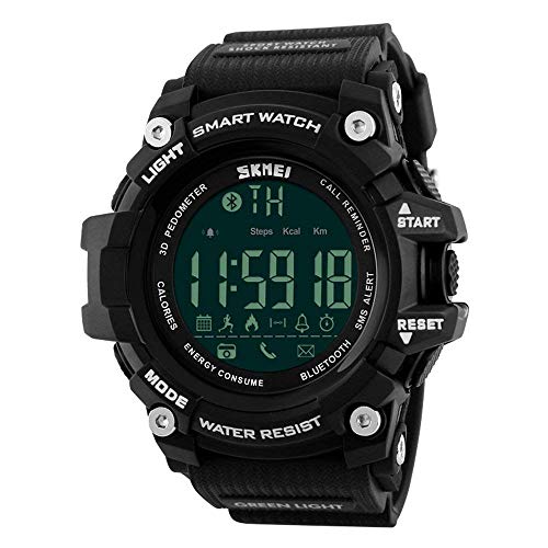 CursOnline® Reloj de pulsera digital unisex Bluetooth Smartwatch Sport & Fitness podómetro contador calorías Call Reminder Water Resistant. Compatible con Android e iOS Cover